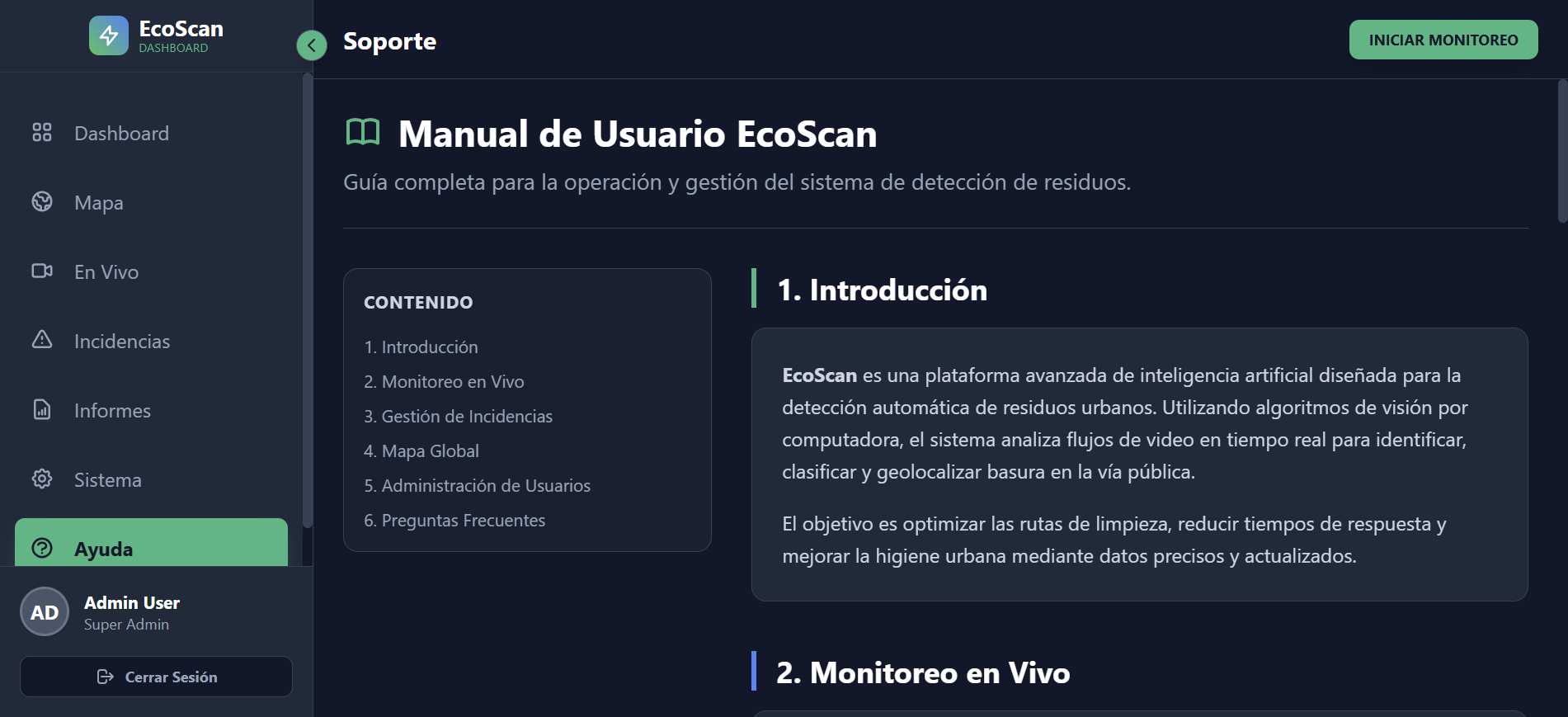 Soporte y Centro de Ayuda EcoScan