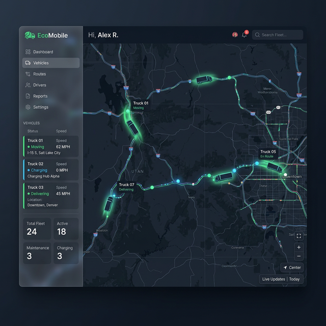 EcoMobile map dashboard